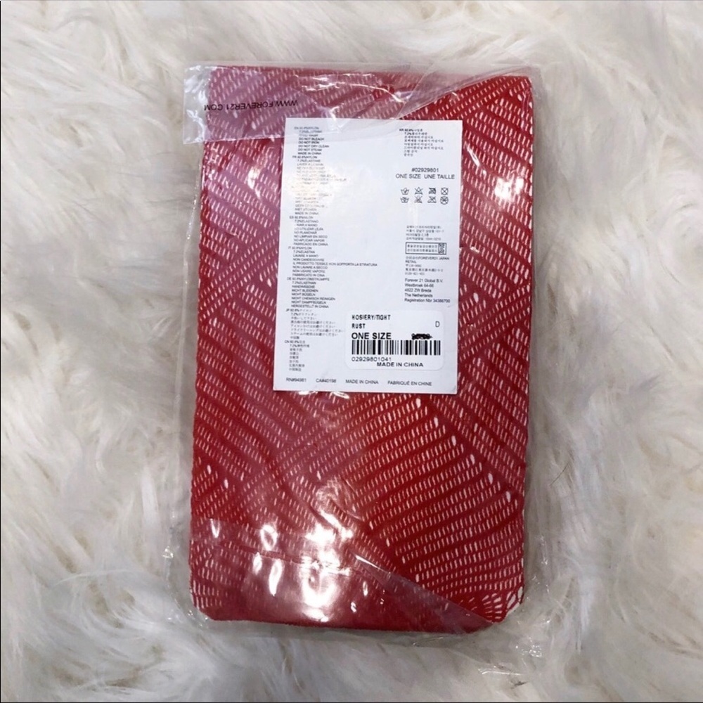 Red fish net tights